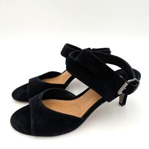 J. Renee Soncino Ankle Strap Sandal Open Toe Women's Black Size US8M EU39